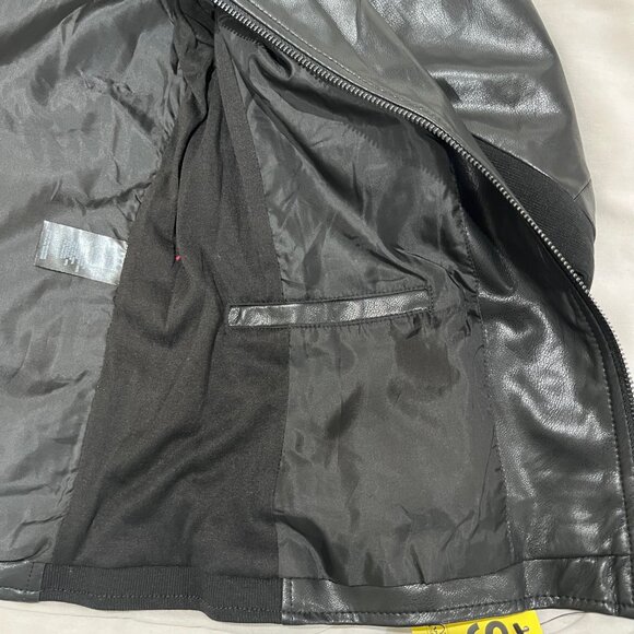 Women's Kenneth Cole Faux Leather Jacket - Black - Size Small - Picture 8 of 9